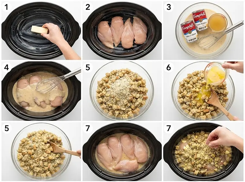 Crockpot Chicken and Stuffing Dinner 3 pre Crockpot Chicken and Stuffing Dinner
