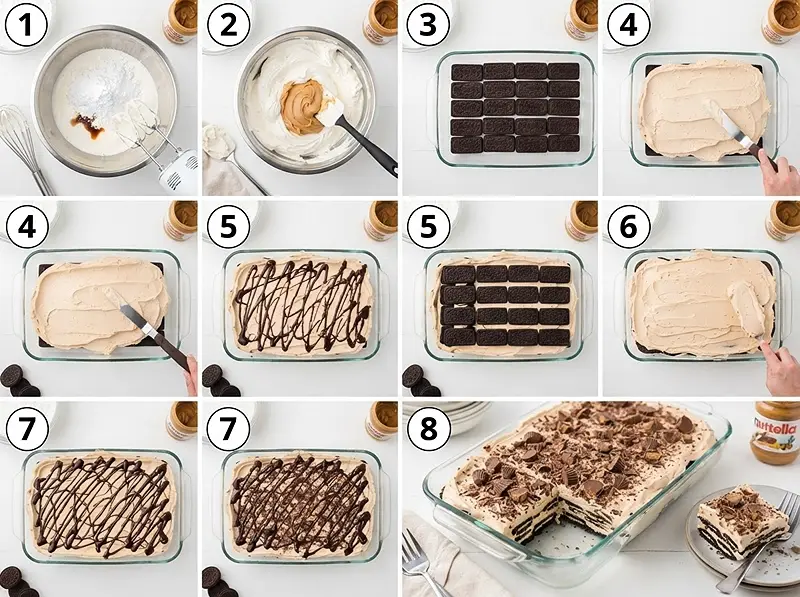 Peanut Butter Cup Icebox Dessert 3 pre Peanut Butter Cup Icebox Dessert
