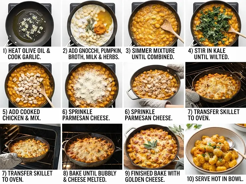 Pumpkin Gnocchi Chicken Bake 3 pre Pumpkin Gnocchi Chicken Bake