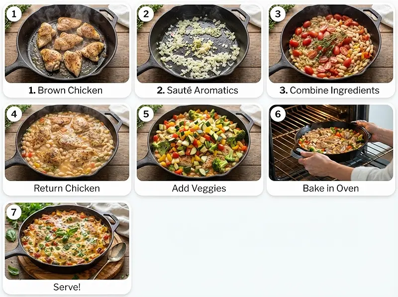 White Bean Chicken Veggie Bake 3 pre White Bean Chicken Veggie Bake