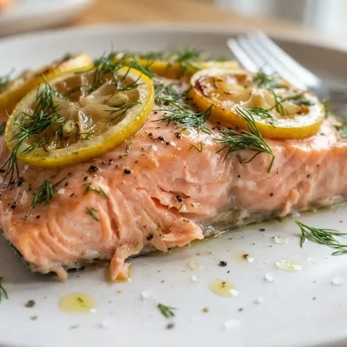 salmon with herb sauce​