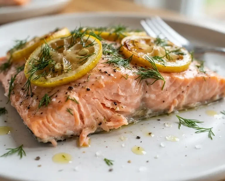 salmon with herb sauce​