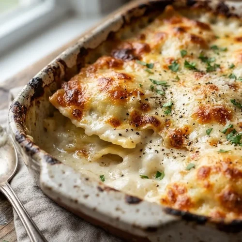 Baked Ravioli Alfredo Casserole 5 Baked Ravioli Alfredo Casserole