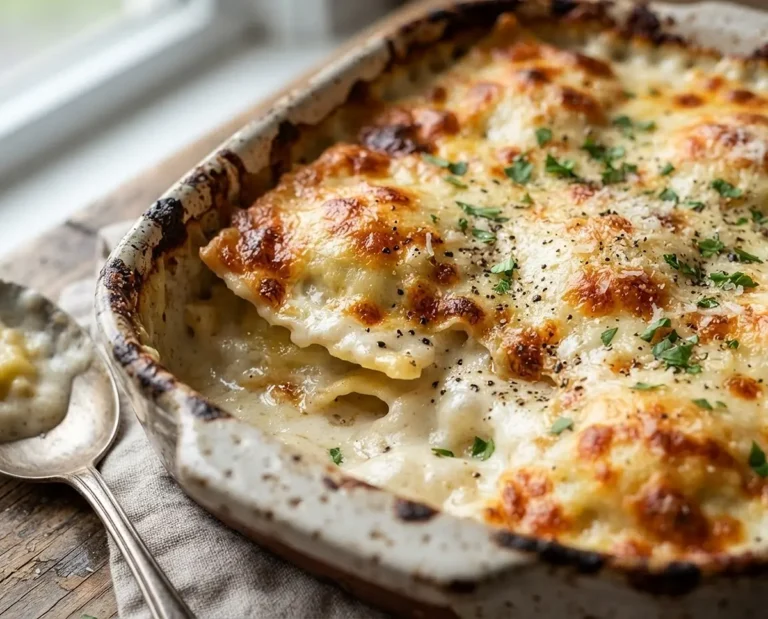 Baked Ravioli Alfredo Casserole