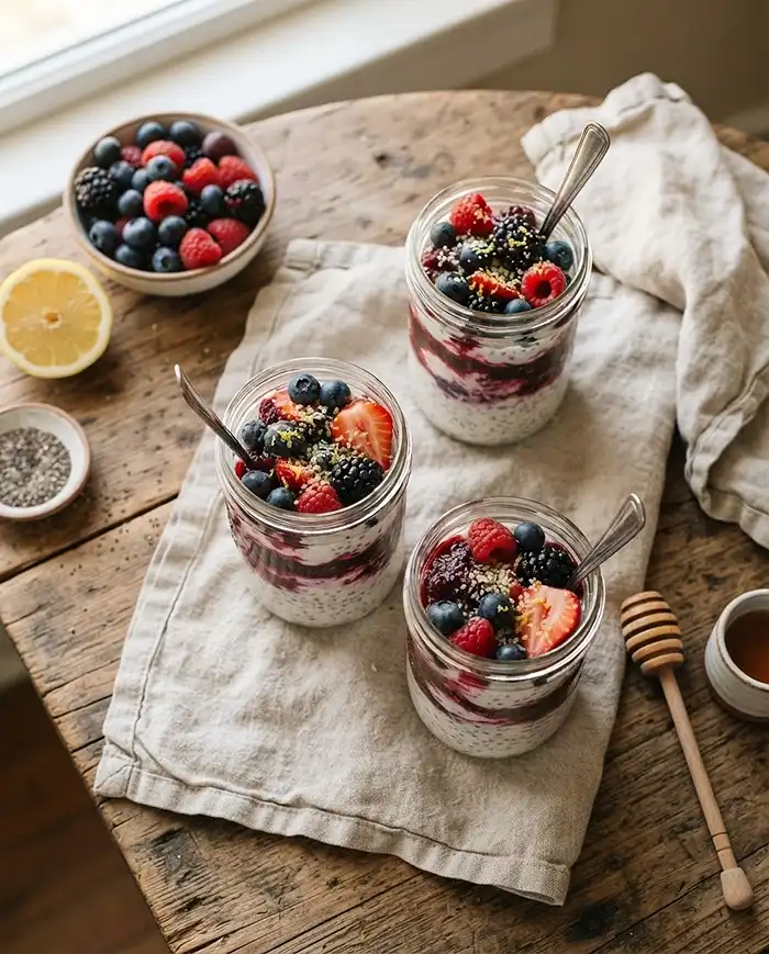 Berry Chia Yogurt Breakfast Jars 5 Berry Chia Yogurt Breakfast Jars