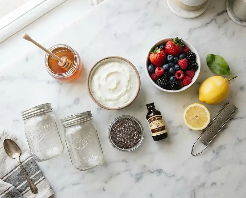 Berry Chia Yogurt Breakfast Jars 3 Chia Seed Breakfast Ingredients