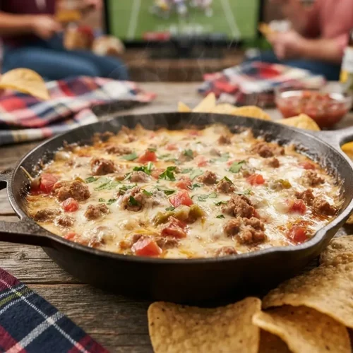 Creamy Rotel Sausage Dip