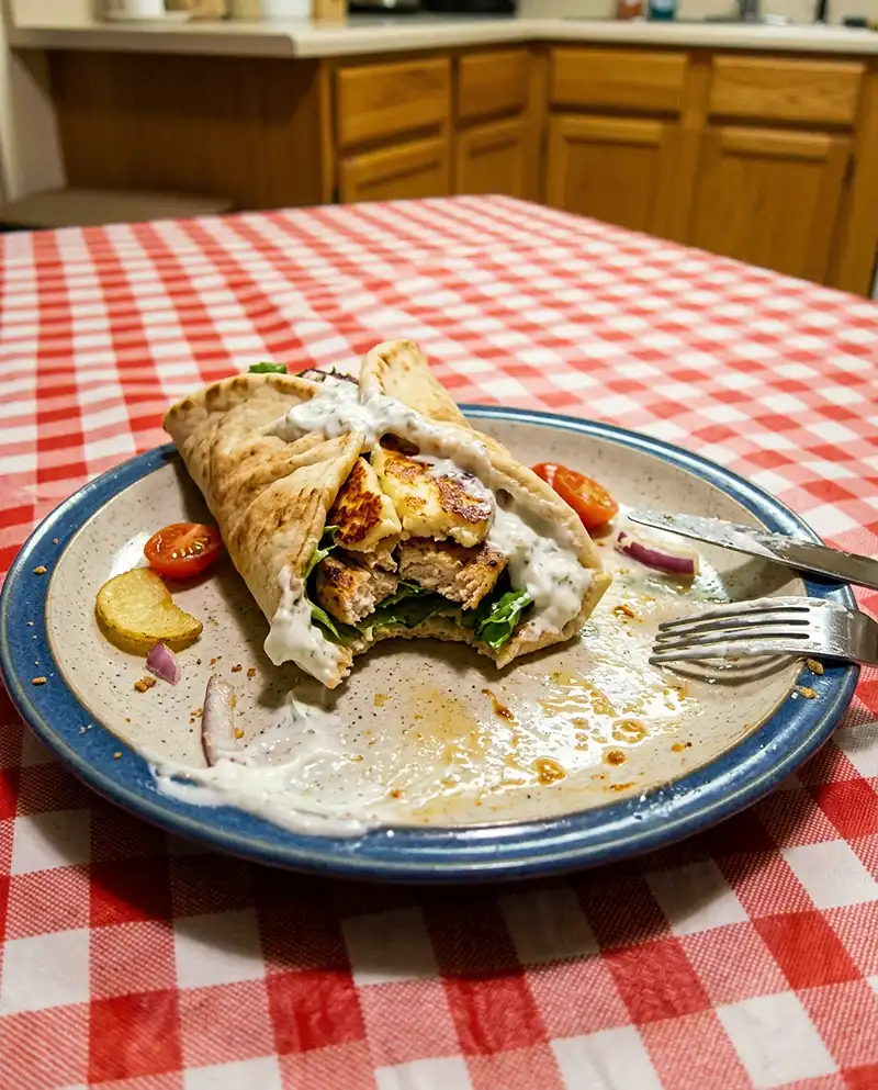 Chicken Halloumi Gyros With Crispy Air Fryer Potatoes » Taste With Purpose