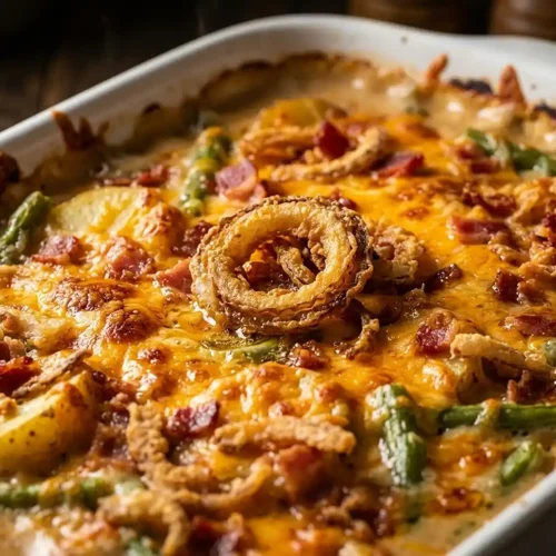 Loaded Green Bean Potato Casserole 2 Green Bean Potato Bake