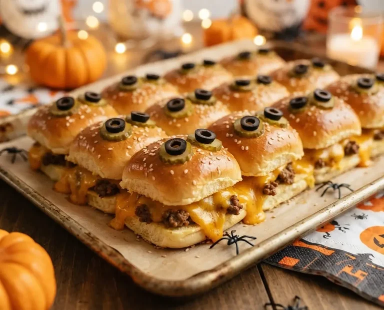 Halloween Cheeseburger Slider Tray