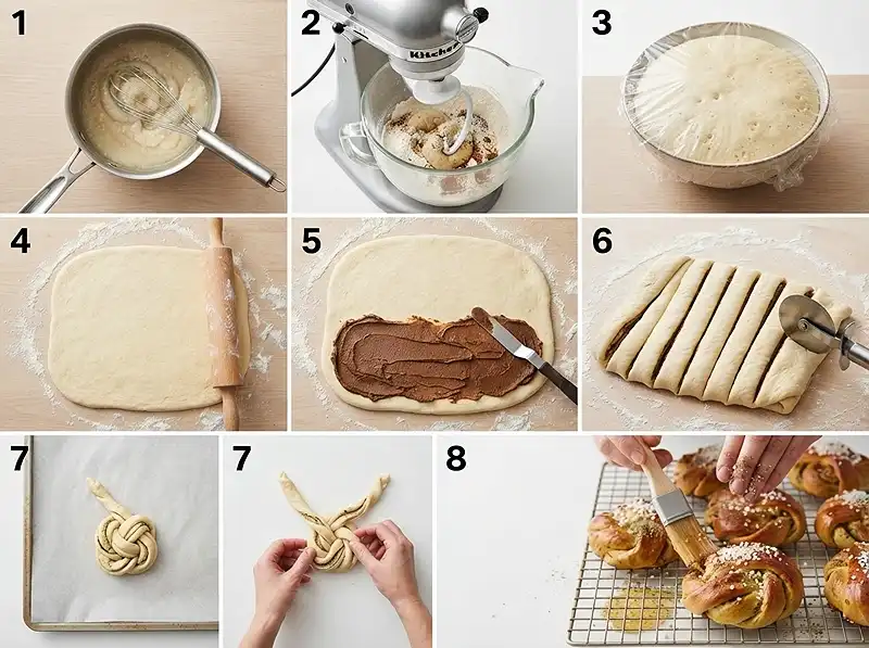 Swedish Cardamom Buns 4 How to make Kardemummabullar