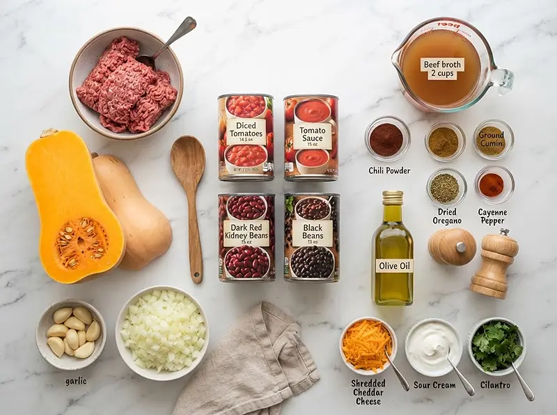 Beef and Butternut Chili 2 ING Beef and Butternut Chili