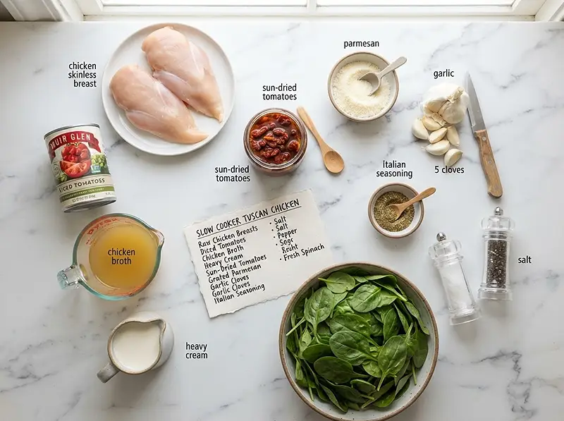 ING Slow Cooker Tuscan Chicken with Spinach