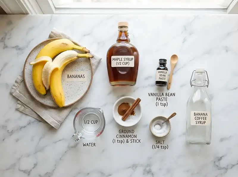 Ingredients for banana coffee syrup​