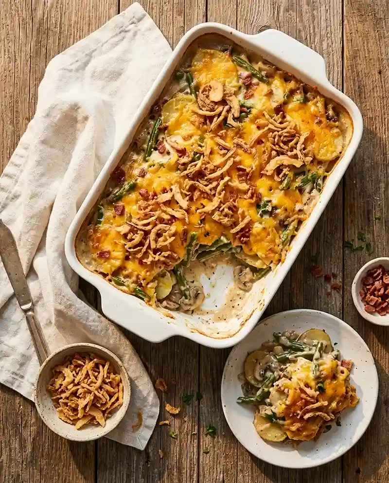 Loaded Green Bean Potato Casserole 5 Loaded Green Bean Potato Casserole