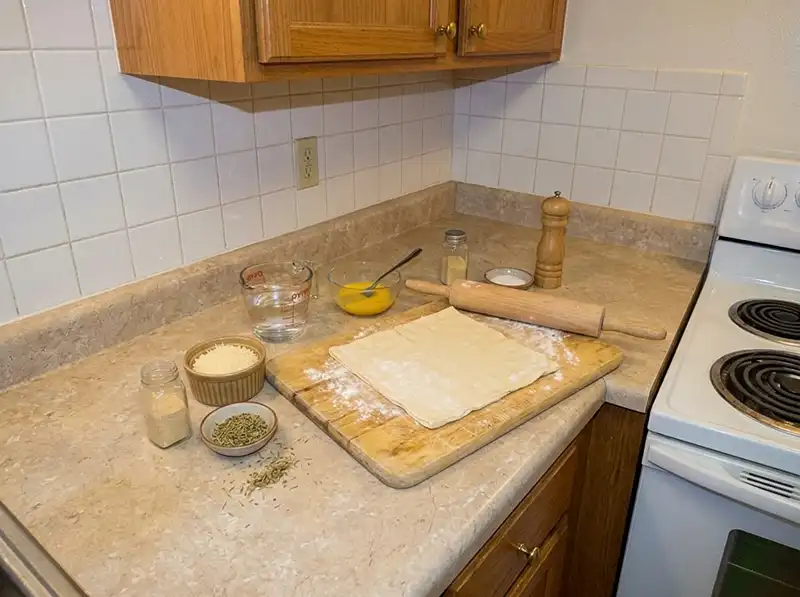 Main ingredients for Rosemary Parmesan Puff Pastry Twists