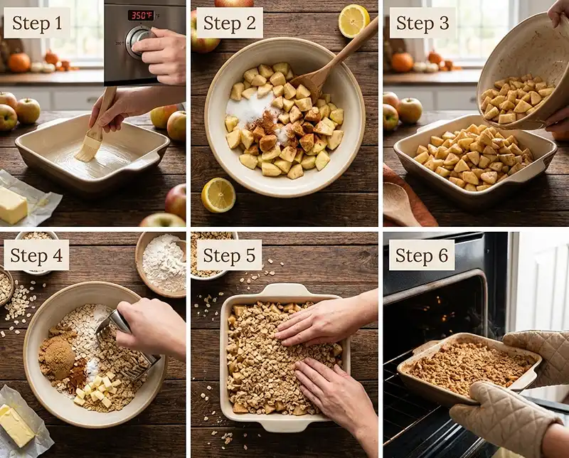 Apple Crisp Recipe with Oats 3 Make apple crisp recipe with oats Step by step