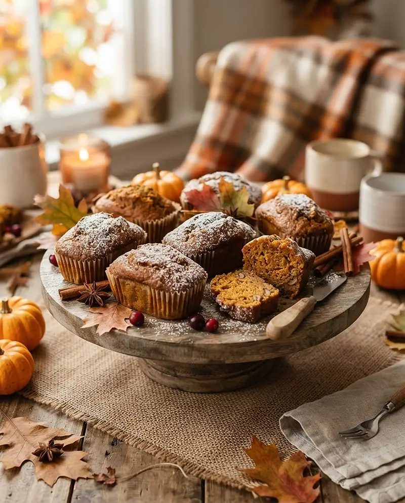 Mini Pumpkin Loaf Cakes 4 Mini Pumpkin Loaf Cakes recipe