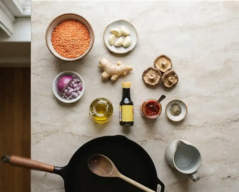 Split Red Lentils with Ginger 3 Red Split Lentils Recipe ingredients