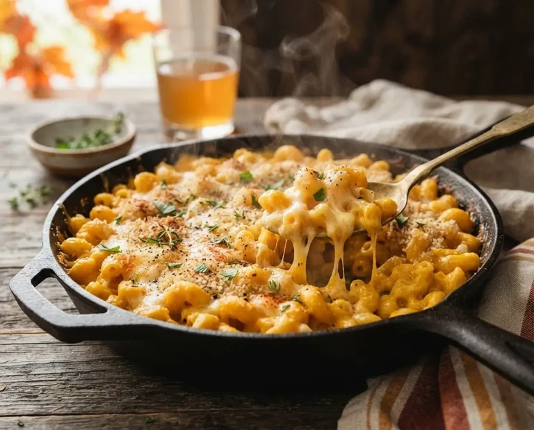 Skillet Pumpkin Mac and Cheese