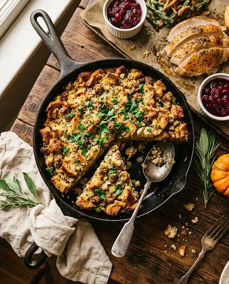 Cozy Sausage Stuffing Skillet Bake 4 Skillet Stuffing Recipe