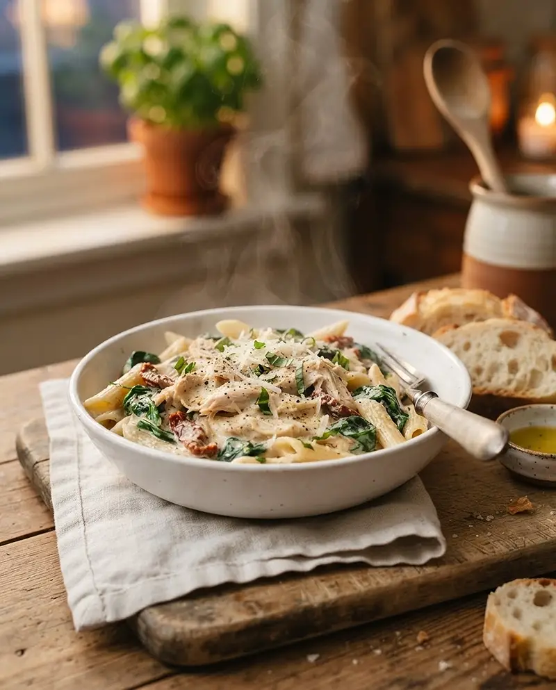Slow Cooker Tuscan Chicken with Spinach RECIPE