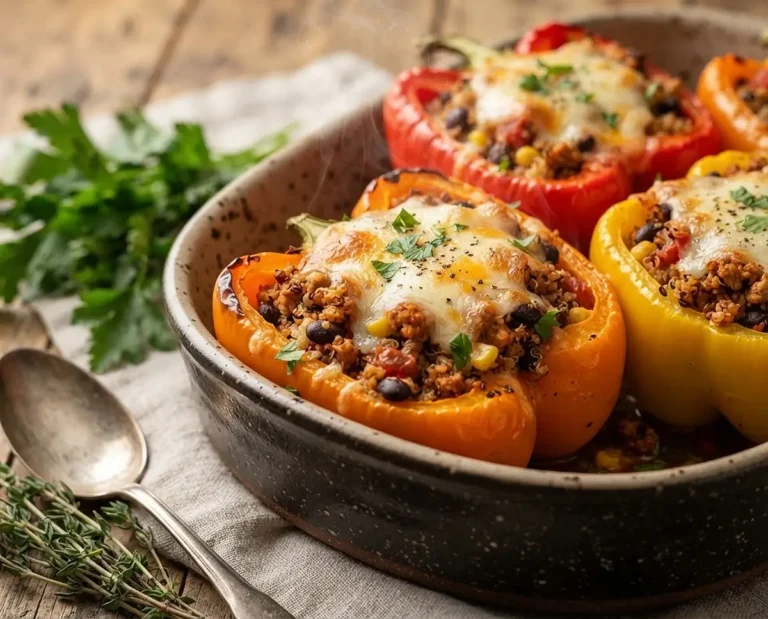 Turkey Quinoa Stuffed Peppers