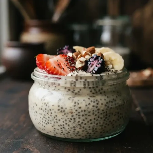 chia seed pudding with yogurt​