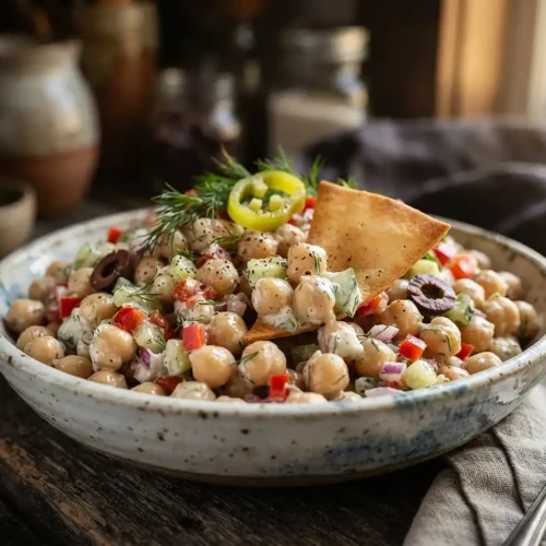 chickpea scoopable salad​