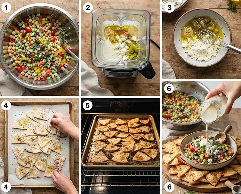 how to make chickpea scoopable salad​