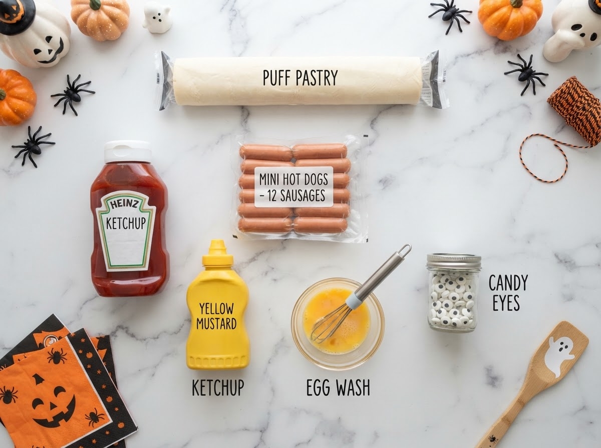 Mummy Hot Dog Puff Pastry Bites 2 ing Mummy Hot Dog Puff Pastry Bites