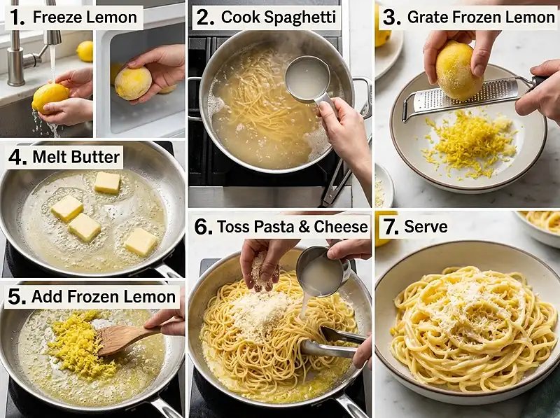 Frozen Lemon 4-Ingredient Pasta 3 make Frozen Lemon 4-Ingredient Pasta instructions