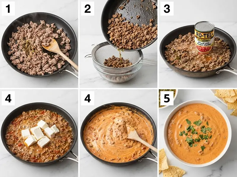 pre Creamy Rotel Sausage Dip