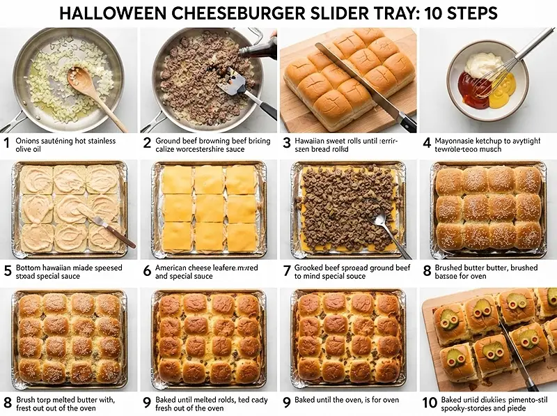Halloween Cheeseburger Slider Tray 3 pre Halloween Cheeseburger Slider Tray