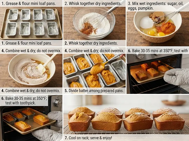 Mini Pumpkin Loaf Cakes 3 pre Mini Pumpkin Loaf Cakes